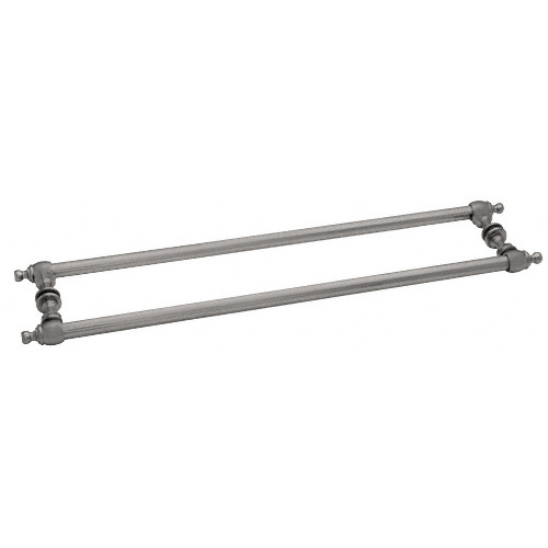 Brushed Nickel Colonial Style 24" Back-to-Back Towel Bars