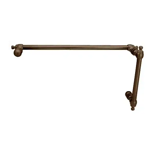 CRL C0L6X180RB Oil Rubbed Bronze Colonial Style Combination 6" Pull Handle With 18" Towel Bar