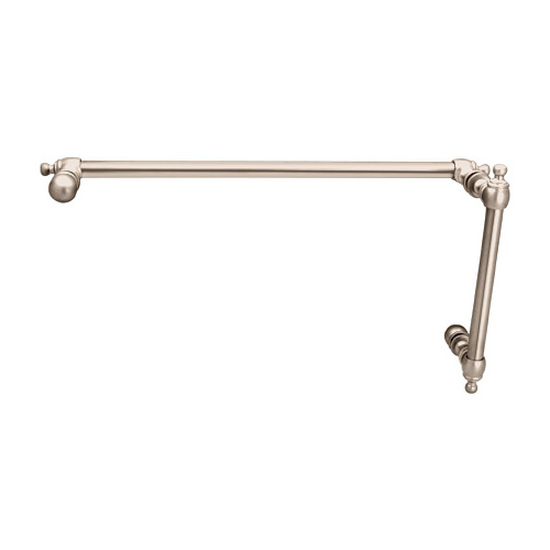 Polished Nickel Colonial Style Combination 6" Pull Handle With 18" Towel Bar