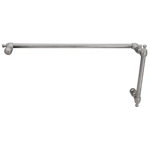 CRL C0L6X24BN Brushed Nickel Colonial Style Combination 6" Pull Handle With 24" Towel Bar