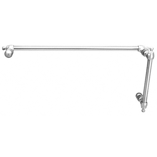 Polished Chrome Colonial Style Combination 6" Pull Handle With 24" Towel Bar