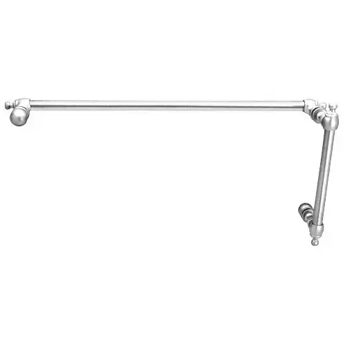 CRL C0L6X24CH Polished Chrome Colonial Style Combination 6" Pull Handle With 24" Towel Bar