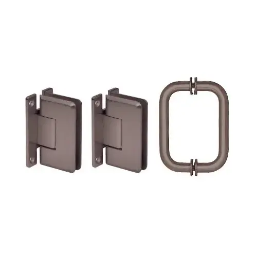 Oil Rubbed Bronze Cologne 037 Hinge and Shower Pull Handle Set