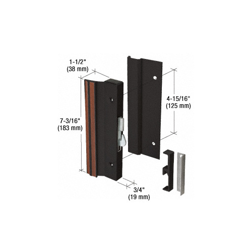 Black Standard Profile Hook-Style Surface Mount Handle 4-15/16" Screw Holes