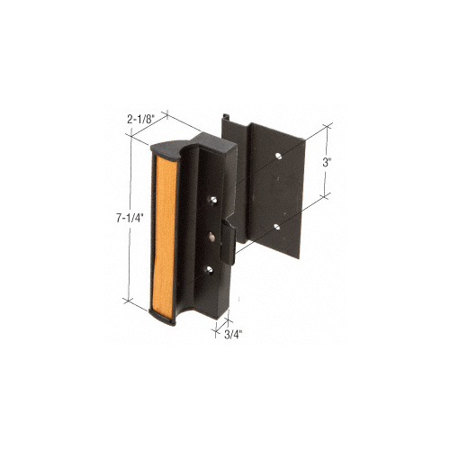 CRL C1073 Black Clamp - Style Surface Mount Handle 3" Screw Holes for International Doors
