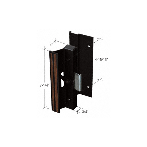 Black Clamp Style Surface Mount Handle with 4-15/16" Screw Holes for Lupton and Rolleze Doors