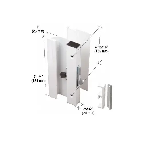 White Low Profile Hook Style Surface Mount Handle 4-15/16" Screw Holes