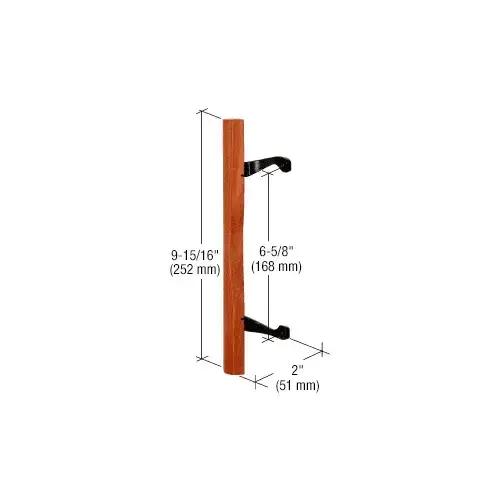 Wood/Black Inside Pull 6-5/8" Screw Holes