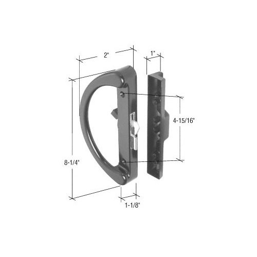 Black Surface Mount Handle Set 4-15/16" Hole Centers