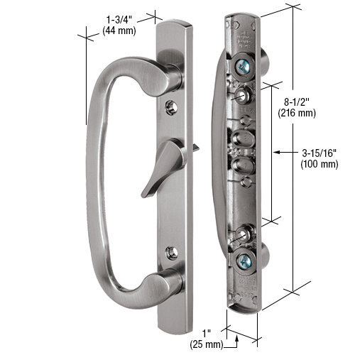 Satin Nickel 8-1/2" Mortise - Style Handle