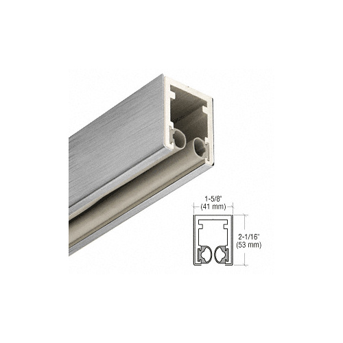 CRL Blumcraft C7500BS Brushed Stainless 1-5/8" Head Channel for 1/2" Glass - 120"