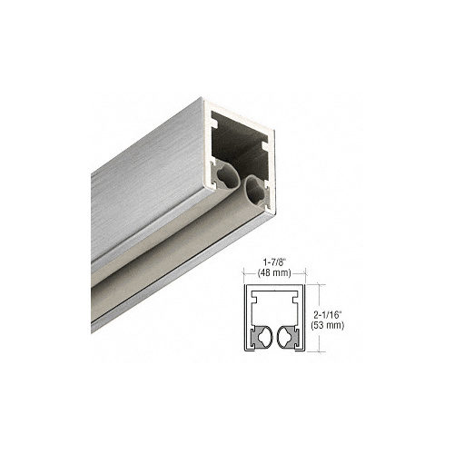 CRL Blumcraft C7501BS Brushed Stainless 1-7/8" Head Channel for 1/2" (12 mm) Glass - 120"