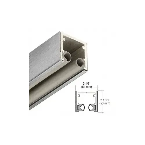 Brushed Stainless 2" Head Channel for 3/4" Glass - 120"