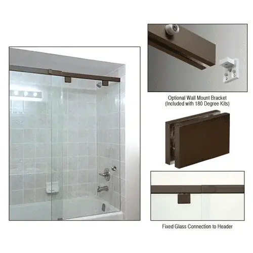 Dark Bronze 180 degree with Square Style Clamp - 84"