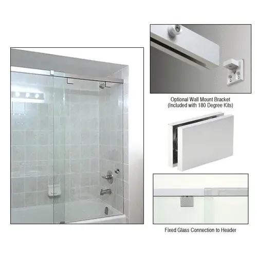 Satin Anodized 180 degree with Square Style Clamp - 65"