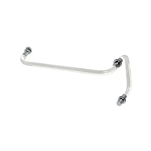 24" Acrylic Smooth Towel Bar With 8" Pull Handle and Chrome Rings - Combination Set