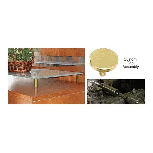Brass 1-1/4" Diameter Custom Standoff Cap Assembly