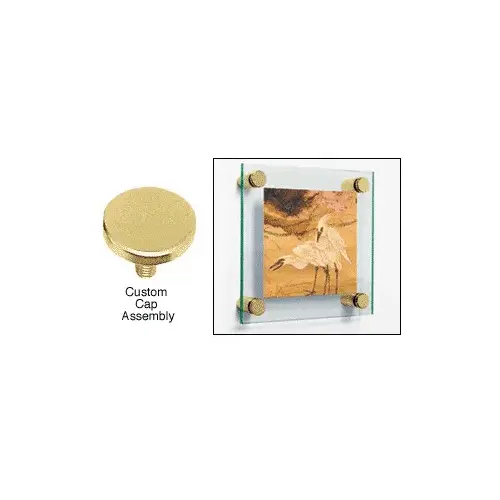 Brass 1-3/4" Diameter Custom Standoff Cap Assembly