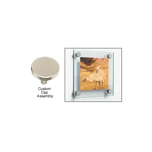 Satin Chrome 1" Diameter Custom Standoff Cap Assembly