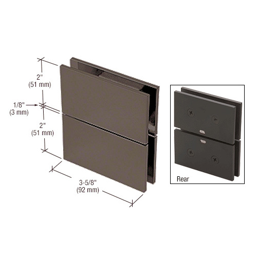 Oil Rubbed Bronze Cardiff Series Glass-to-Glass Mount Hinge