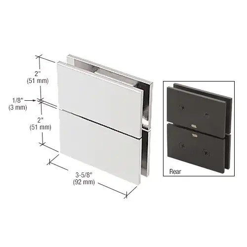 Polished Chrome Cardiff Series Glass-to-Glass Mount Hinge