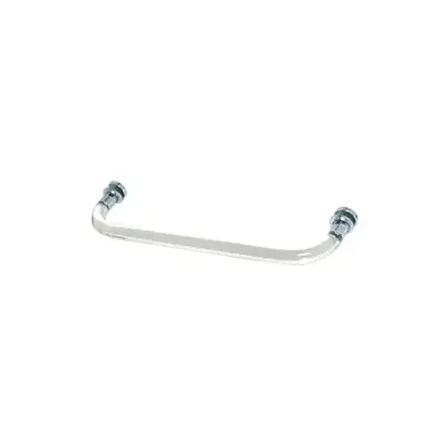 CRL CATB18CH 18" Acrylic Smooth Single-Sided Towel Bar with Polished Chrome Rings