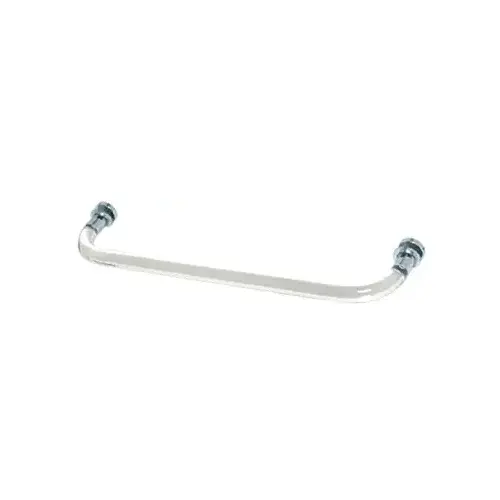 CRL CATB24CH 24" Acrylic Smooth Single-Sided Towel Bar with Polished Chrome Rings