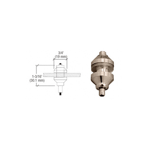 CRL CB109 Brushed Nickel Plated Drilled Glass Shelf Brackets for the Cable Display System