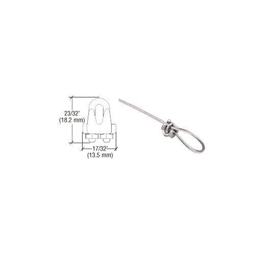 Cable Loop Securing Clamp for Cable Display System Aluminum
