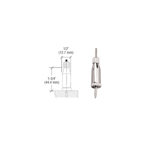 Chrome Plated Long Round Floor Base Fitting for Cable Display System