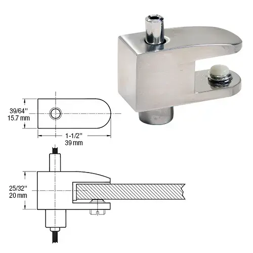 Brushed Nickel Plated Fixed Single Shelf Bracket for Cable Display System