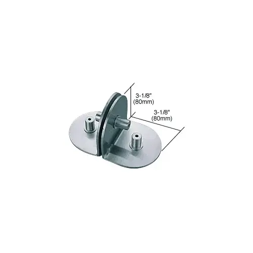 316 Polished Stainless 2-Way Glass / 1-Way Wall Circular Bracket