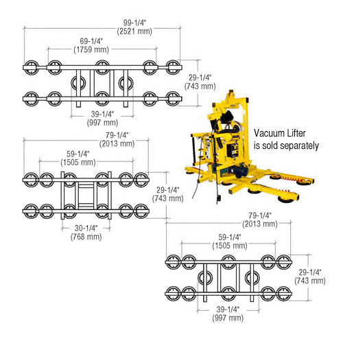 CRL CF3TA0 Wood's Telescoping Pad Arms for MRPT89DC and MRPT89AC