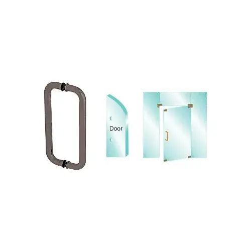 Dark Bronze 12" Glass Mounted Standard Pull Handle