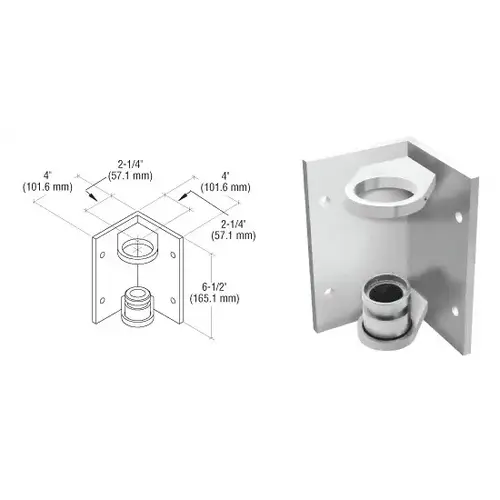 CRL CR151FBBS 316 Brushed Stainless 1-1/2" CRS Inside Corner Fascia Mount Bracket