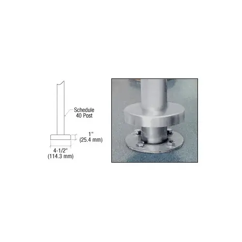 CRL CR154039BS Brushed Stainless CRS Stock Flange Mount Post