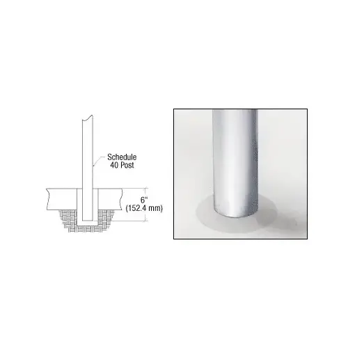 Brushed Stainless CRS Stock Core Drill Mount Post