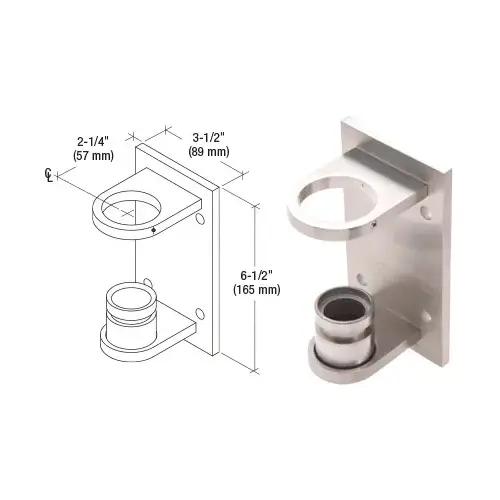 CRL CR15FBBS 316 Brushed Stainless CRS Fascia Mount Bracket