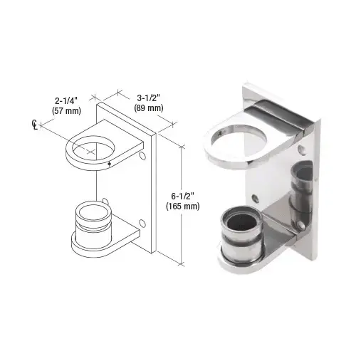 CRL CR15FBPS 316 Polished Stainless CRS Fascia Mount Bracket