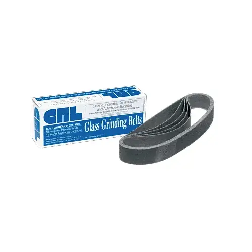 1-1/8" x 21" 80X Grit Glass Grinding Belt for Portable Sanders - 10/Bx