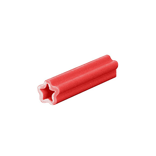 Red 1/4" Straight Line Plastic Screw Anchors - pack of 100