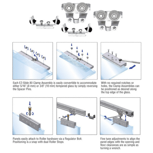 EZ-Slide 80 Rollers and Stops