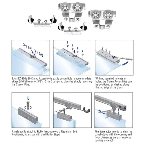 CRL CRL3924 EZ-Slide 80 Rollers and Stops