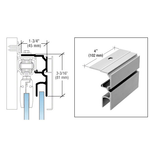 50/51 Series Fixed Panel Adaptor Satin Anodized