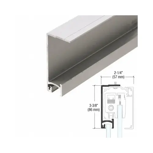 285 Series Brushed Stainless Anodized Fixed Panel Adaptor for 1/2" - 118"