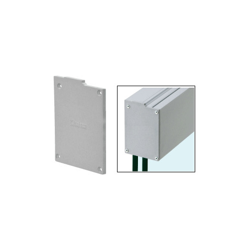 285 Series Brushed Stainless Anodized End Cover Plate for Top Track with Fixed Panel Adaptor