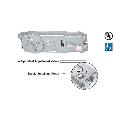 Diamond Style Spindle 8.5 Lb. Exterior 105 degree Hold Open Retrofit Overhead Concealed Closer Body Only