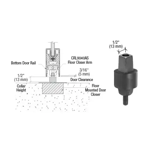 1/2" Collar Height "Mab" Type Spindle