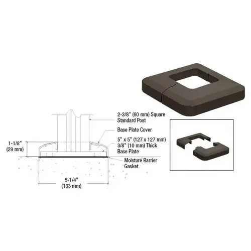 CRL CVR5BRZ Matte Bronze Base Plate Cover