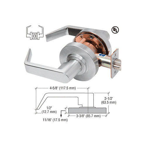 Brushed Nickel Passage Heavy-Duty Grade 1 Lever Lockset